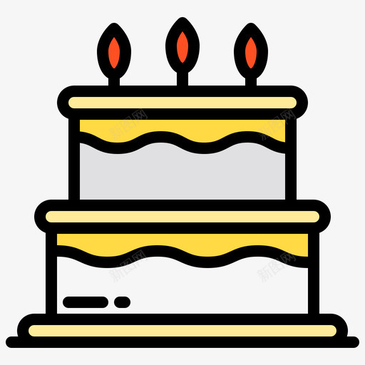 蛋糕庆祝47线性颜色svg_新图网 https://ixintu.com 蛋糕 庆祝 线性 颜色