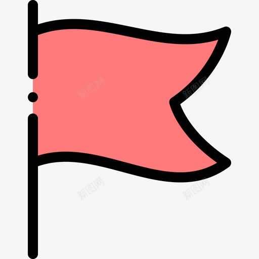 旗子基本款82线性颜色svg_新图网 https://ixintu.com 旗子 基本 线性 颜色