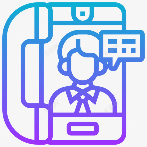 电话会议2渐变svg_新图网 https://ixintu.com 电话会议 渐变