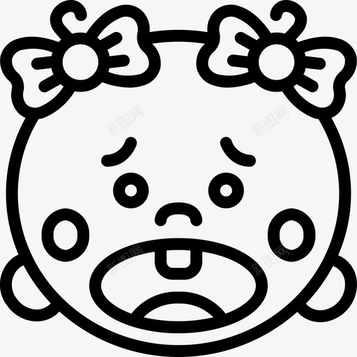 哭闹的孩子婴儿2直系svg_新图网 https://ixintu.com 哭闹 孩子 婴儿 直系