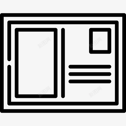 明信片通信223直线svg_新图网 https://ixintu.com 明信片 通信 直线