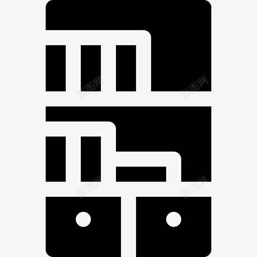 书架家具189填充svg_新图网 https://ixintu.com 书架 家具 填充