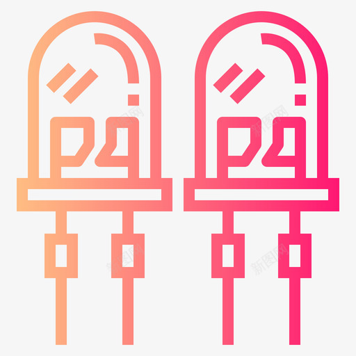 二极管灯灯1渐变svg_新图网 https://ixintu.com 二极管 灯灯 渐变