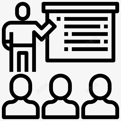 会议商务和市场营销3线性svg_新图网 https://ixintu.com 会议 商务 市场营销 线性