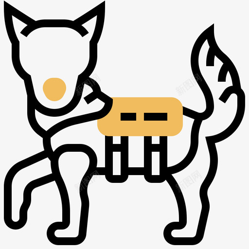 警犬警七局黄影svg_新图网 https://ixintu.com 警犬 七局 黄影