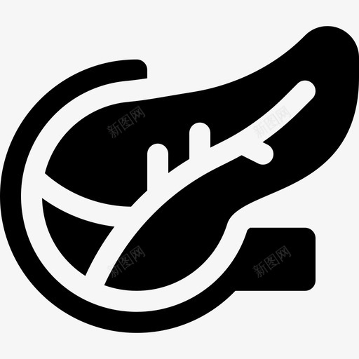 胰腺人体12填充svg_新图网 https://ixintu.com 胰腺 人体 填充