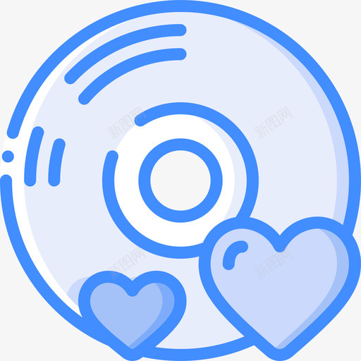 浪漫音乐情人节103蓝色svg_新图网 https://ixintu.com 浪漫 音乐 情人节 蓝色