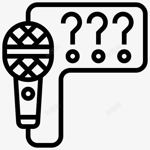 麦克风对话资产32线性svg_新图网 https://ixintu.com 麦克风 对话 资产 线性