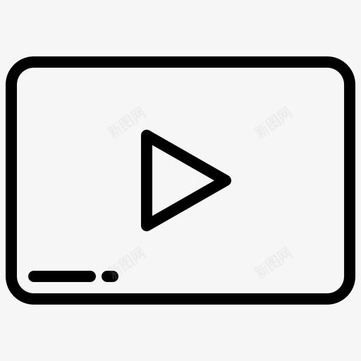 Youtube在线流媒体8线性svg_新图网 https://ixintu.com Youtube 在线 流媒体 线性