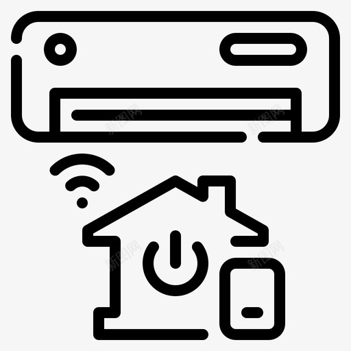 空调智能家居98线性svg_新图网 https://ixintu.com 空调 智能家居 线性