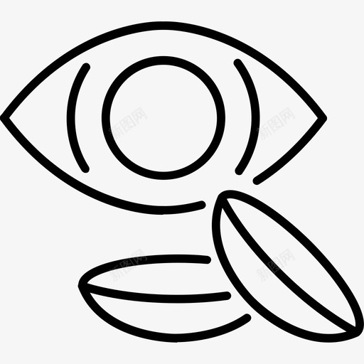 镜片隐形眼镜检查svg_新图网 https://ixintu.com 镜片 隐形眼镜 检查 眼睛 眼科 视力
