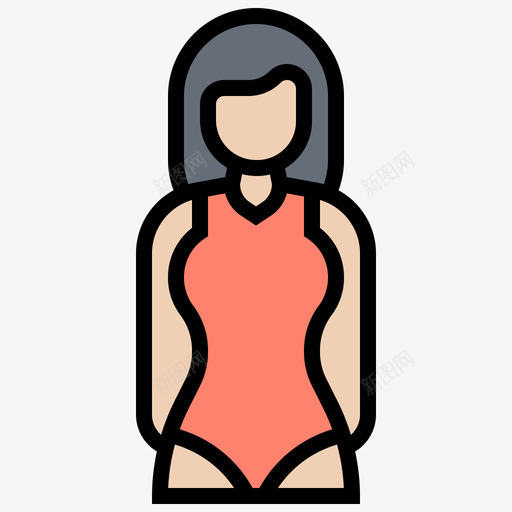 泳装度假25线性颜色svg_新图网 https://ixintu.com 泳装 度假 线性 颜色