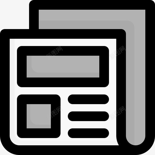 报纸网络和通讯4线颜色svg_新图网 https://ixintu.com 报纸 网络 通讯 颜色