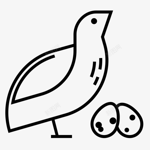 鹌鹑蛋农场食物svg_新图网 https://ixintu.com 鹌鹑 农场 食物 家禽 线图 图标