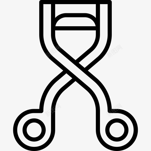 睫毛卷发器化妆品3直线型svg_新图网 https://ixintu.com 睫毛 卷发器 化妆品 直线 线型