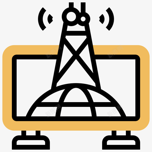 广播广告70黄影svg_新图网 https://ixintu.com 广播 广告 黄影