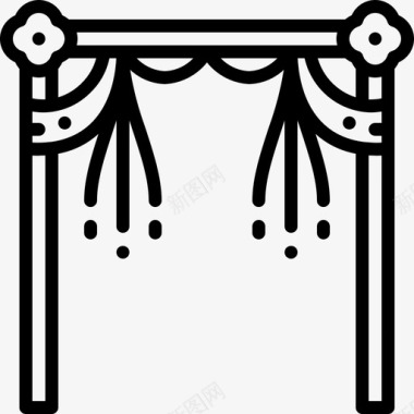 婚礼装饰拱门花图标