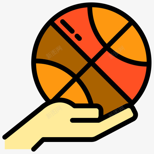 篮球篮球55线颜色svg_新图网 https://ixintu.com 篮球 颜色