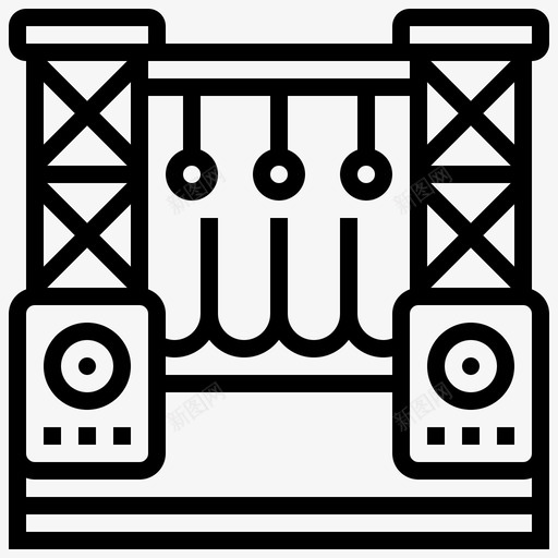 音乐会录音室1线性svg_新图网 https://ixintu.com 音乐会 录音 线性