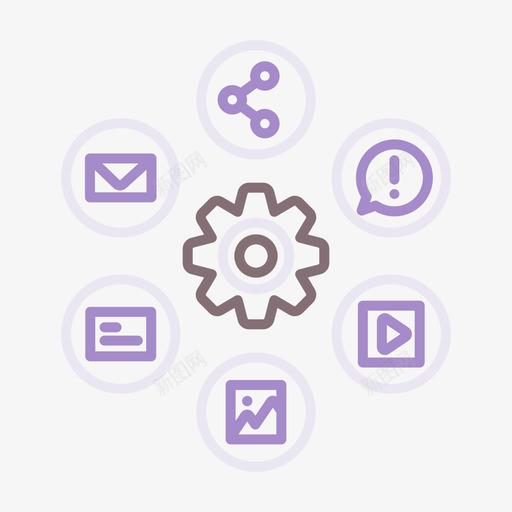 Cms营销技术1线性颜色svg_新图网 https://ixintu.com Cms 营销 技术 线性 颜色