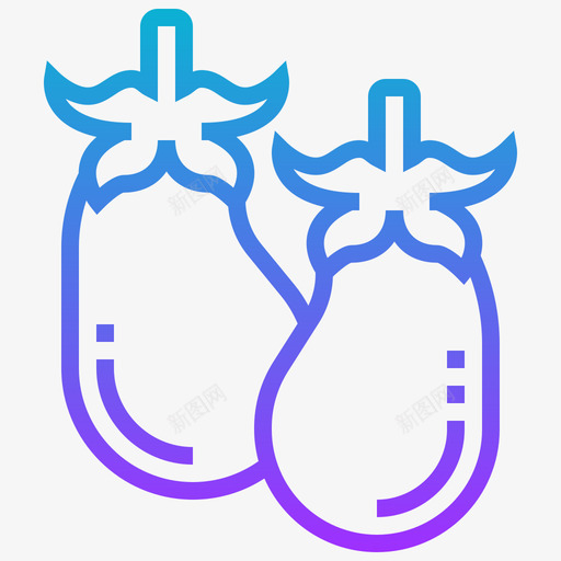 茄子蔬菜6梯度svg_新图网 https://ixintu.com 茄子 蔬菜 梯度