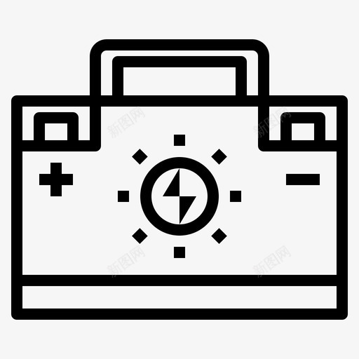 电池太阳能1线性svg_新图网 https://ixintu.com 电池 太阳能 线性