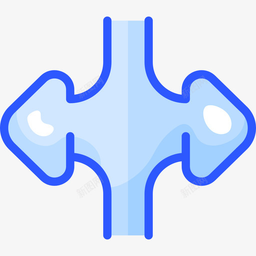 分裂箭头99蓝色svg_新图网 https://ixintu.com 分裂 箭头 蓝色