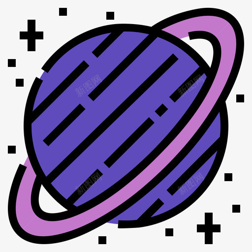 土星占星术9线性颜色svg_新图网 https://ixintu.com 土星 占星术 线性 颜色