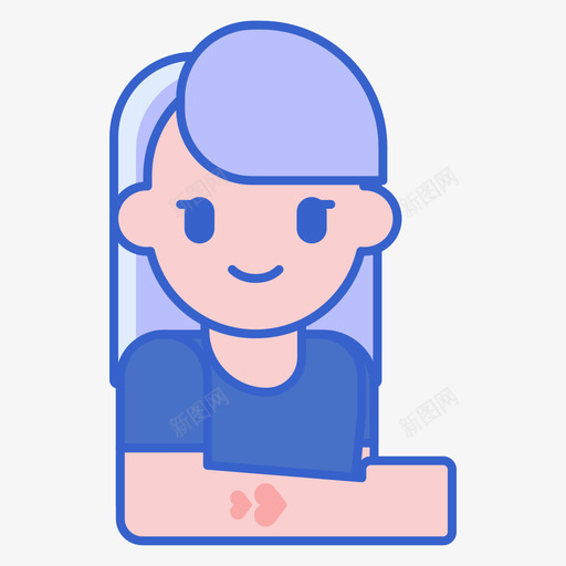 女性纹身13线性颜色svg_新图网 https://ixintu.com 女性 纹身 线性 颜色