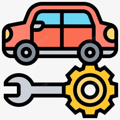 保养自驾1车直线色svg_新图网 https://ixintu.com 保养 自驾 1车 直线