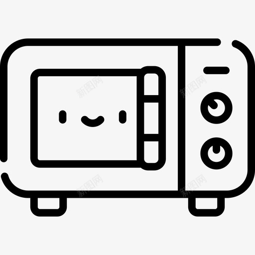 微波炉家庭生活25线性svg_新图网 https://ixintu.com 微波炉 家庭生活 线性