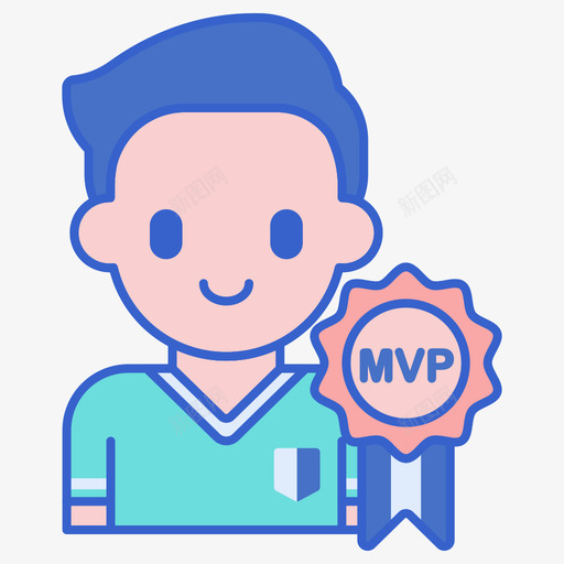 MVP足球84线性颜色svg_新图网 https://ixintu.com MVP 足球 线性 颜色