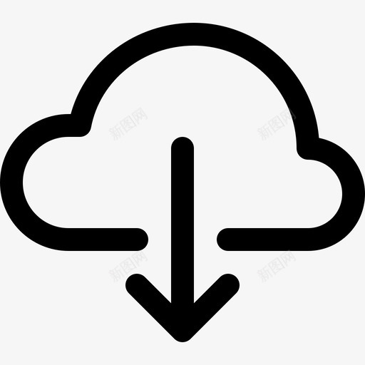 下载图标云端下载向下箭头svg_新图网 https://ixintu.com 下载 图标 云端 向下 箭头