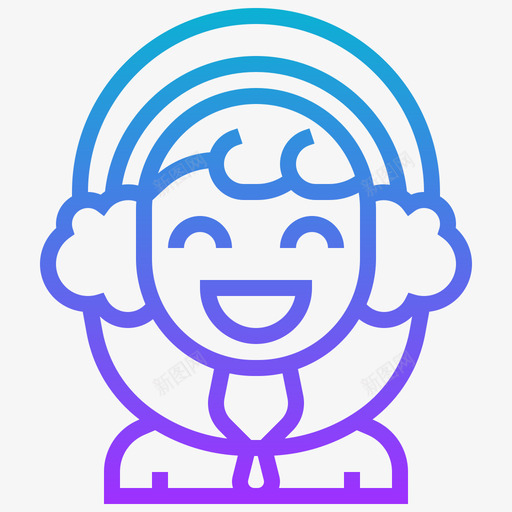 耳罩冬季144渐变色svg_新图网 https://ixintu.com 耳罩 冬季 渐变 变色