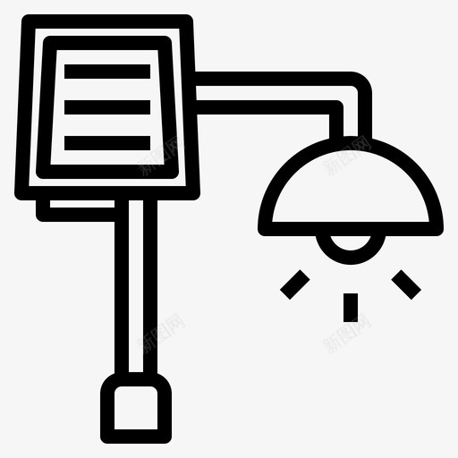 路灯太阳能1线性svg_新图网 https://ixintu.com 路灯 太阳能 线性