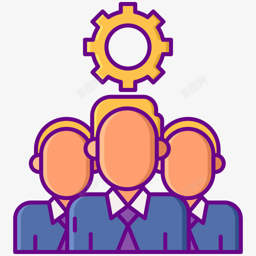 管理营销代理3线性颜色svg_新图网 https://ixintu.com 管理 营销 代理 线性 颜色