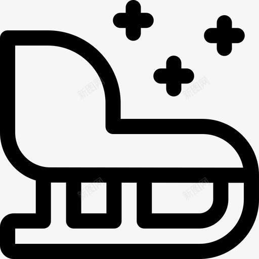 雪橇北极32直线型svg_新图网 https://ixintu.com 雪橇 北极 直线 线型