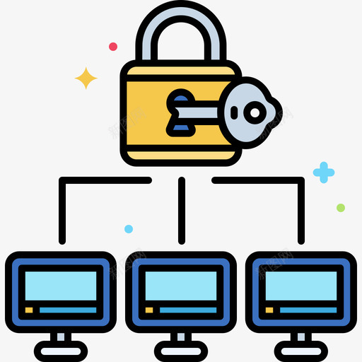 加密网络安全37线性颜色svg_新图网 https://ixintu.com 加密 网络安全 线性 颜色