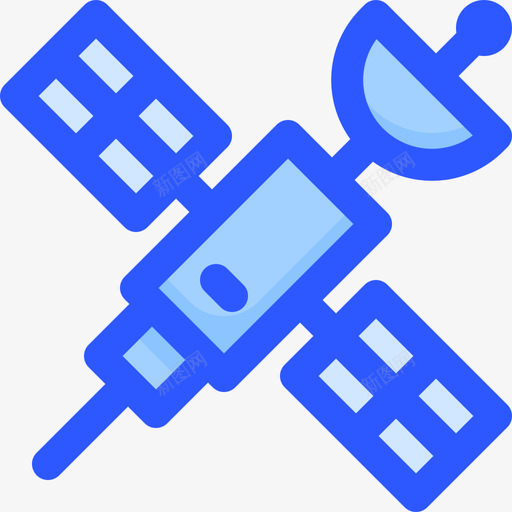 卫星网络和通信3蓝色svg_新图网 https://ixintu.com 卫星 网络 通信 蓝色