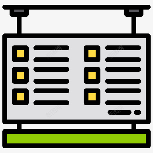 航班7号航站楼线性颜色svg_新图网 https://ixintu.com 航班 7号 航站楼 线性 颜色