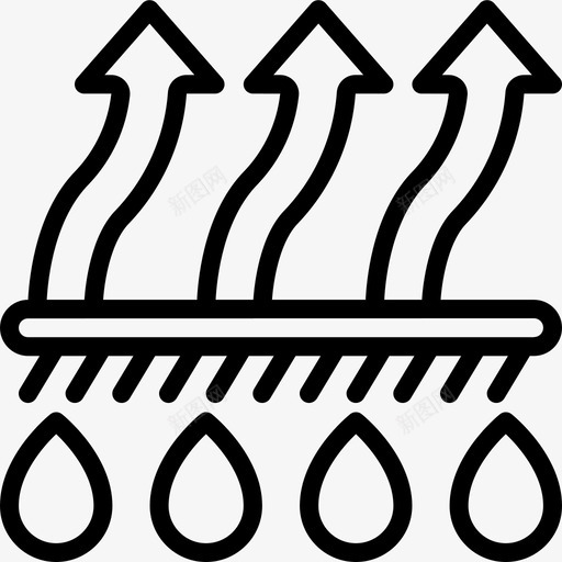 排汗织物纺织品3线型svg_新图网 https://ixintu.com 排汗 织物 纺织品 线型