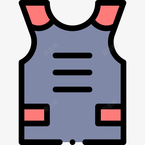 防弹背心防护安全18线性颜色svg_新图网 https://ixintu.com 防弹 背心 防护 安全 线性 颜色