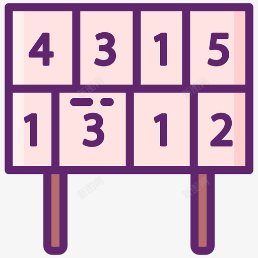 记分板棒球66线颜色svg_新图网 https://ixintu.com 记分板 棒球 颜色