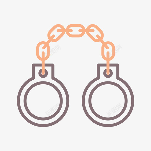 手铐私家侦探线性颜色svg_新图网 https://ixintu.com 手铐 私家侦探 线性 颜色