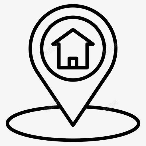 地点家地图svg_新图网 https://ixintu.com 地点 地图 图钉 生意