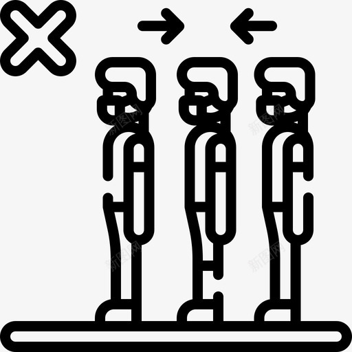 排队社交距离7线性svg_新图网 https://ixintu.com 排队 社交 距离 线性