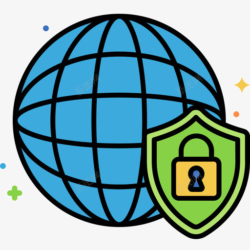 全球安全网络安全37线性颜色svg_新图网 https://ixintu.com 全球 安全 网络安全 线性 颜色
