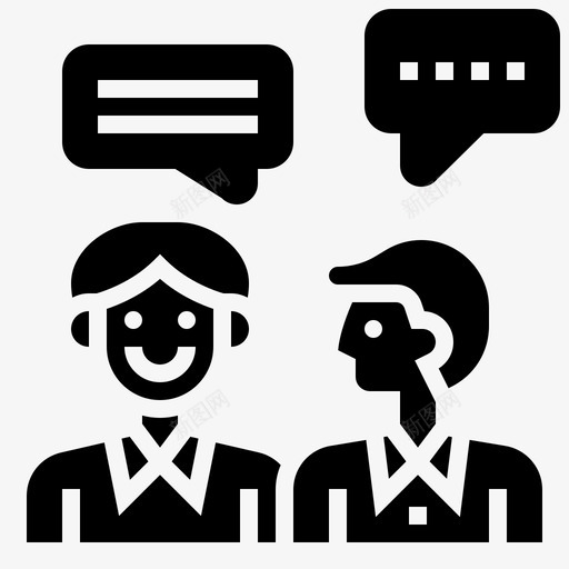对话博客作者和影响者25字形svg_新图网 https://ixintu.com 对话 博客 作者 影响 字形