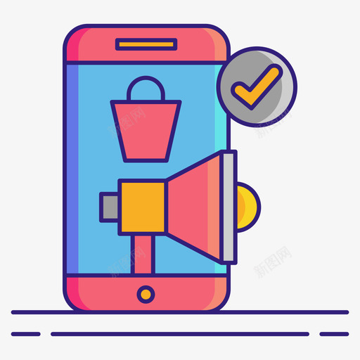 移动营销营销技术线条色彩svg_新图网 https://ixintu.com 营销 移动 技术 线条 色彩