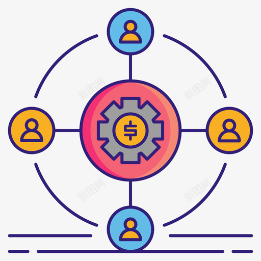 联盟营销技术线性颜色svg_新图网 https://ixintu.com 联盟 营销 技术 线性 颜色